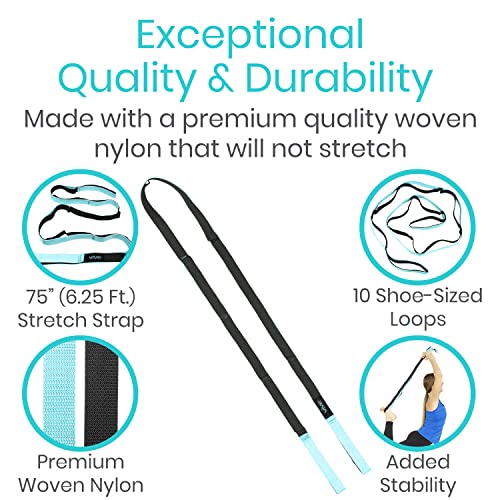 Vive RHB1004 Stretch Strap - Leg Stretch Band To Improve Flexibility - Stretching Out Yoga Strap - Exercise And Physical Therapy Belt thumb #3