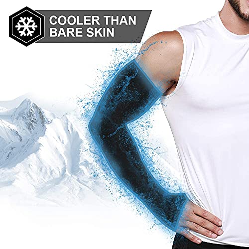 Image of MIZUNA Sun Protection Arm Sleeves Hand gloves For Men & Women,Thumb Holes UPF 50 Arm Cover for Biking,Cricket,Cycling, Golf, Outdoor Sports