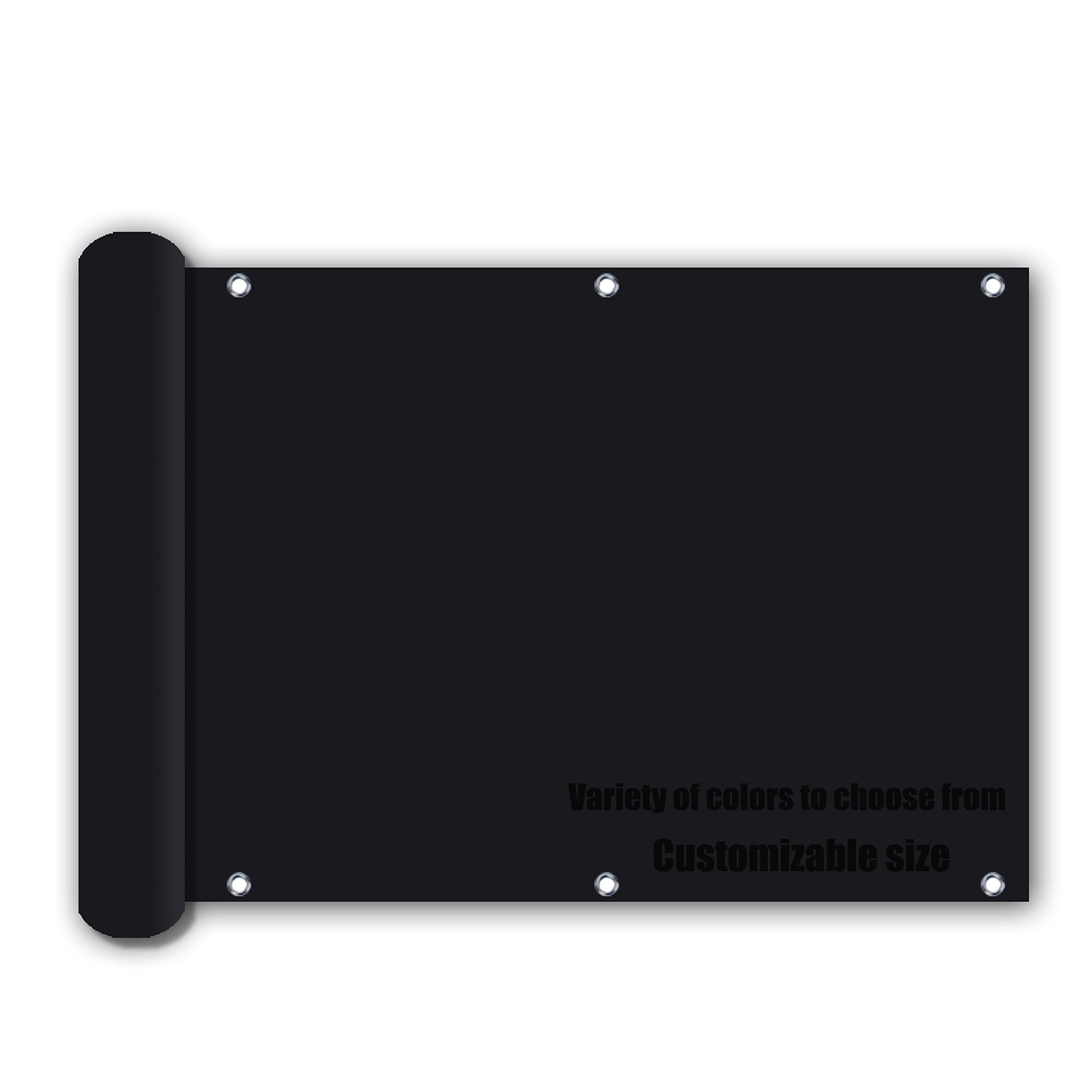 Rivestimento Recinzione Copertura Rivestimento per Balcone, 160/㎡, Antivento Tessuto Protezione Solare, per Campo Sportivo, Giardino, Balcone - Nero 0.75x7m