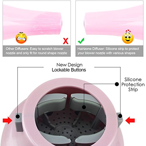 Hairizone Universal Diffuser for Hair Dryers with Nozzle D=1.7"-2.6" for Curly or Wavy Hair Styling, Dry and Gain Maximum Volume Without Frizz, Pink - Image 7