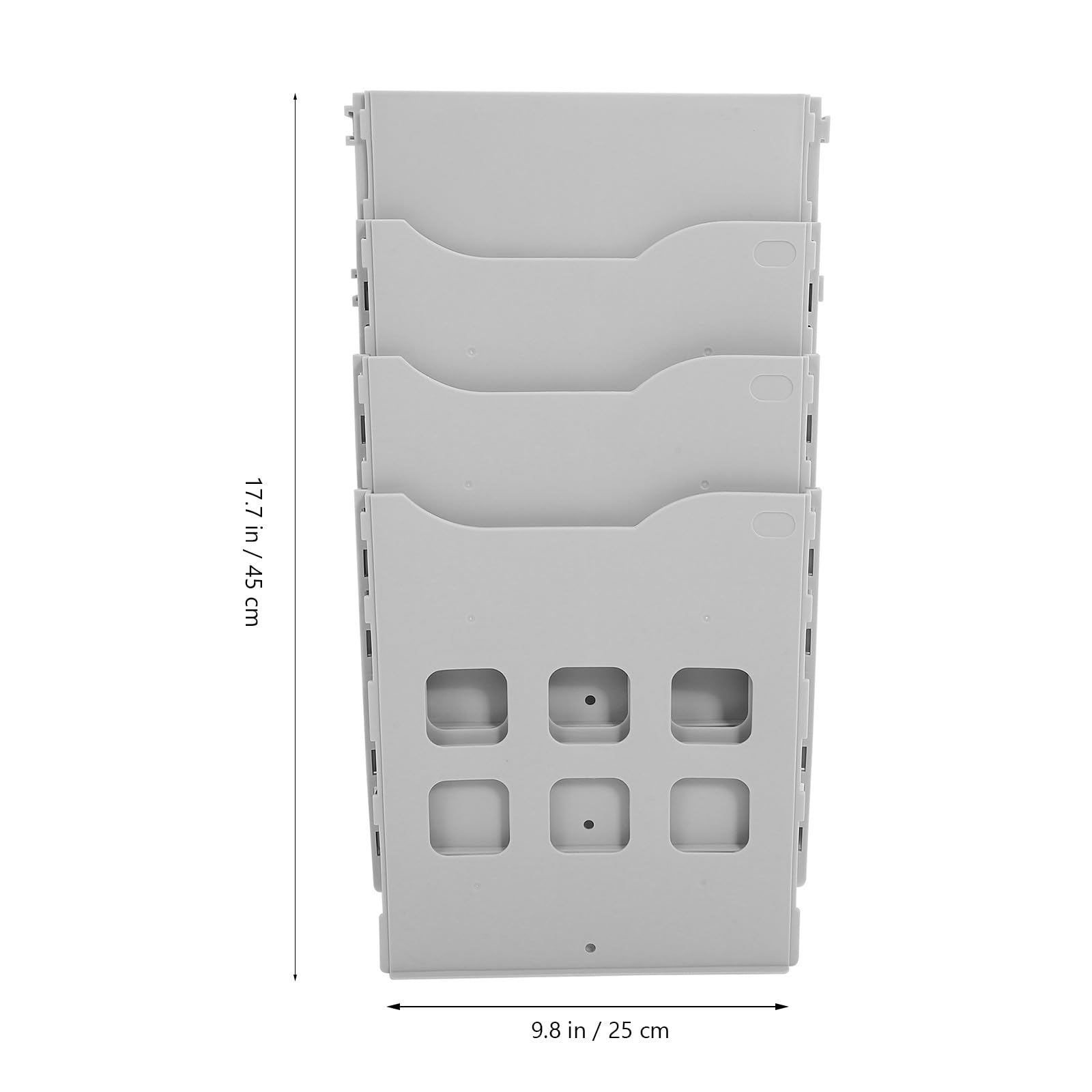 Archivador de Pared Multifunción de Plástico, Blanco, Multicapa