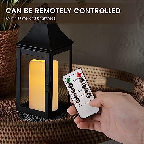 Image of 12PACK Waterproof Flameless Candles with Remote Control Candle, Battery Operated Flickering LED Pillar Candle Plastic,Large Size(D3 x H5.5) for Outdoor /Indoor Decoration Wedding, Party, Birthday