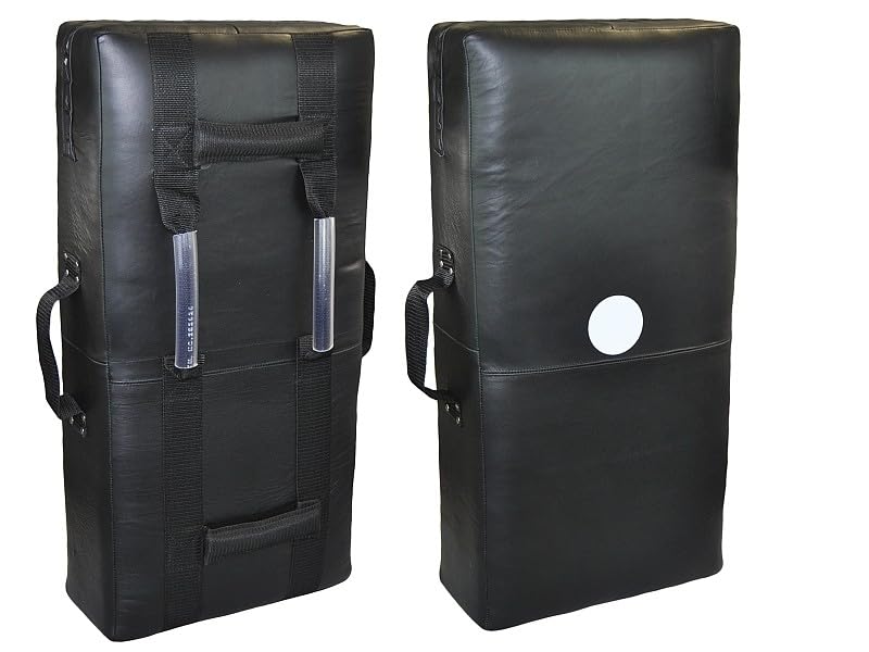 Coussin de frappe Jumbo – Poignées supérieures, latérales – 75 x 37 x 15 cm – Cuir véritable noir