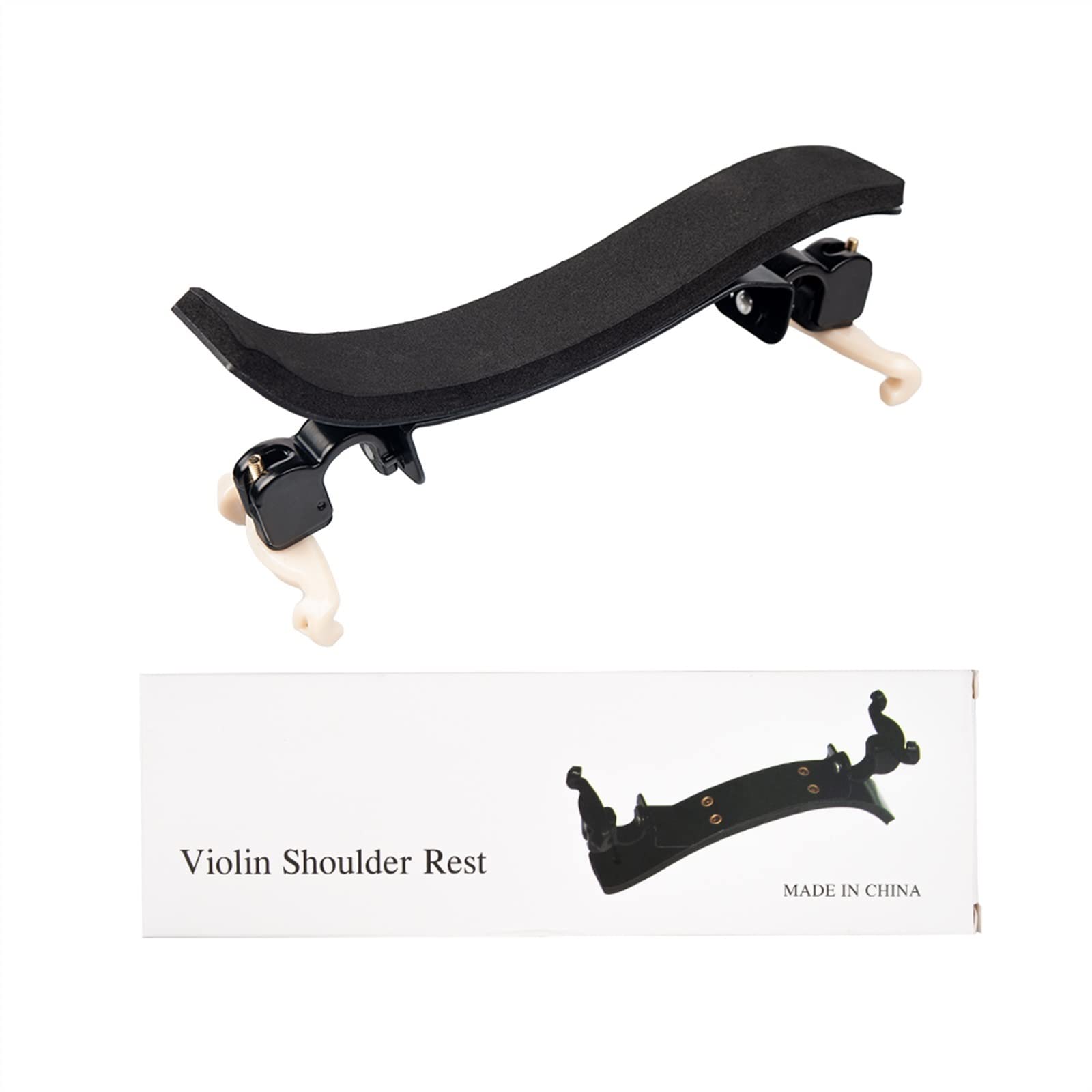 Almohadilla de hombro para violín Reposa hombros p Almohadilla de violín de tamaño completo con cuerpo de metal de esponja suave y altura ajustable de 4/4 3/4
