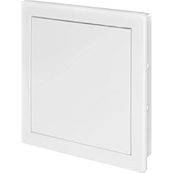 Paneles De Plástico Para Paredes De Exterior Awenta Puerta de Acceso Plástico 200x200 mm - Placa de Cubierta Blanca para Trampilla de Apertura - Cerradura de Puerta Abatible - Perno de Puerta - Puerta Extraíble - Acabado Liso Pintable