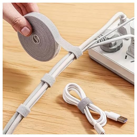 Reusable Double Sided Hook and Loop Cable Tie Roll 0.5 Inch x 78.74FT, Waterproof Durable Self Gripping Fastener Tape for Organizing Data Cables, Power Cords and Wires in Home Office Data Center
