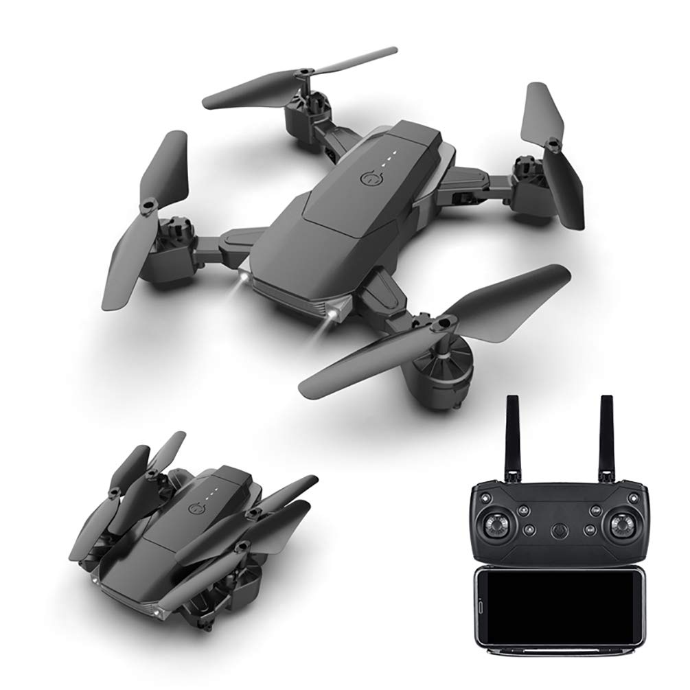 XUMU Foldable Drone 4K with HD Camera WIFI 1080P Dual Camera Follow Me Quadcopter FPV Professional Drone Toy APP Control One Key Take Off/Landing - 2 Batteries and Carrying Case