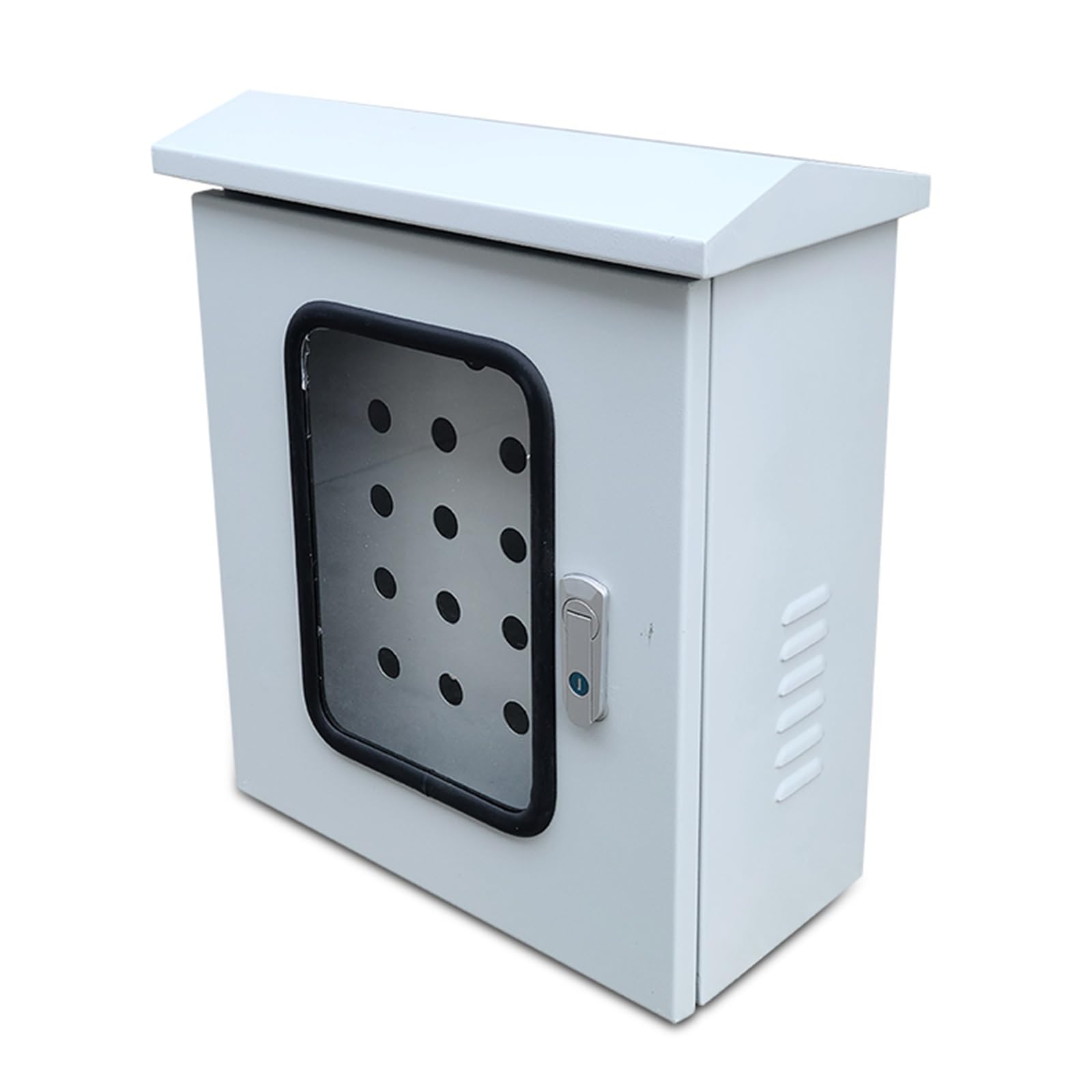 Verteilerkasten Außenkasten, IP65 Wasserdichter Doppeltür-Elektroschrank, Schaltschrank mit Schloss und Montageplatte, Sichtfenster(30x40x20cm/12x16x8in)