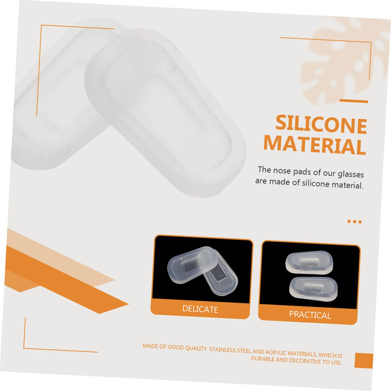Healvian 5 Set Di Naselli Per Occhiali Accessori Cuscinetti in Silicone Morbido Per Occhiali Naselli Per Un Uso Confortevole 15 Paia * 5