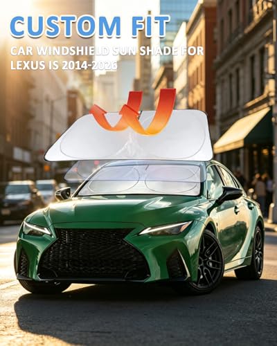 Image of Windshield Sunshade for Lexus is 2014-2026 for Lexus is 300, IS350 is 500 | Custom Fit Lexus is IS 250, IS 200T Sun Visor Protector, Front Window Sun Shade Cover Block Heat Shield Car Accessories