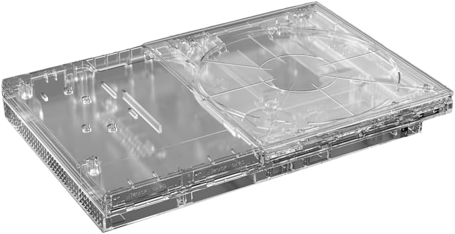 Buhdjfnke Full Housing Translucent White Replacement Case for PS2 Slim Console for 2 75001 77001 Model