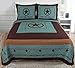 Produktbild 3-piece Western Lone Star Barb Wire Cabin / Lodge Quilt Bedspread Coverlet Set - Turquoise by Western