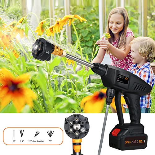máquina de lavar,ERYUE 6 em 1 spray Lavadora de energia sem fio 60Bar 300W Máquina de lavar de alta