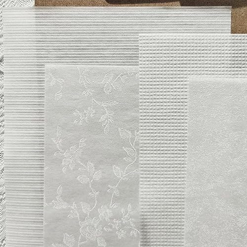 Diuhofart WHITE TEXTURED PAPER 20 20 Sheets Scrapbook Paper A5 Size Textured Papers thumb #4