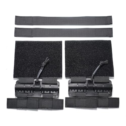 YUNCAIMAOYI Tactical Molle Vest Quick Release Buckle Set Quick Disconnect Cummerbund Adapters Fast Fit Molle Side Belt Cummerbund Straps for JPC CPC NCP XPC 420 Vest (Black)