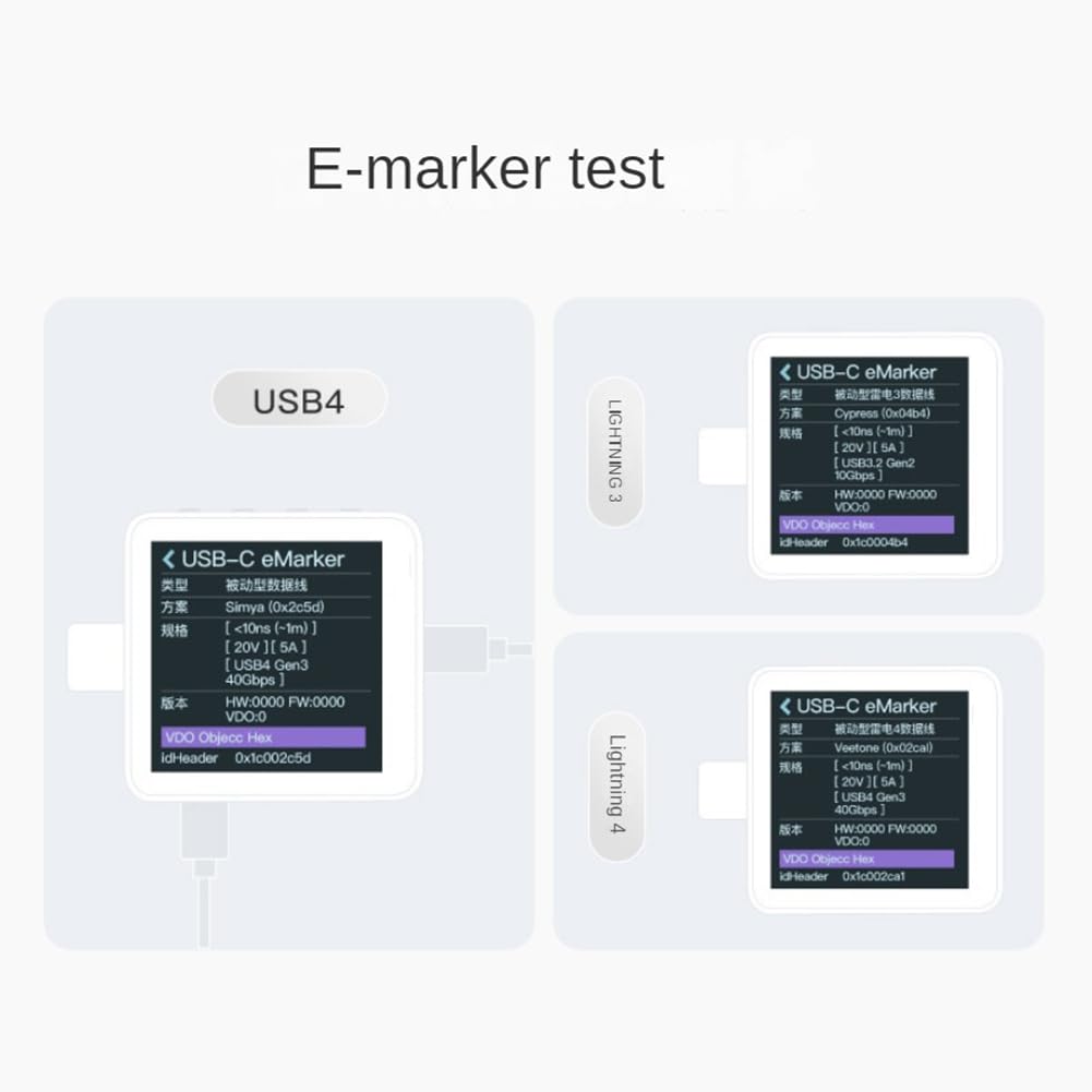 Power-Z KM003C Przenośny tester szybkiego ładowania USB-C PD3.1 QC5.0 Cyfrowy woltomierz i amperomierz Tester banku