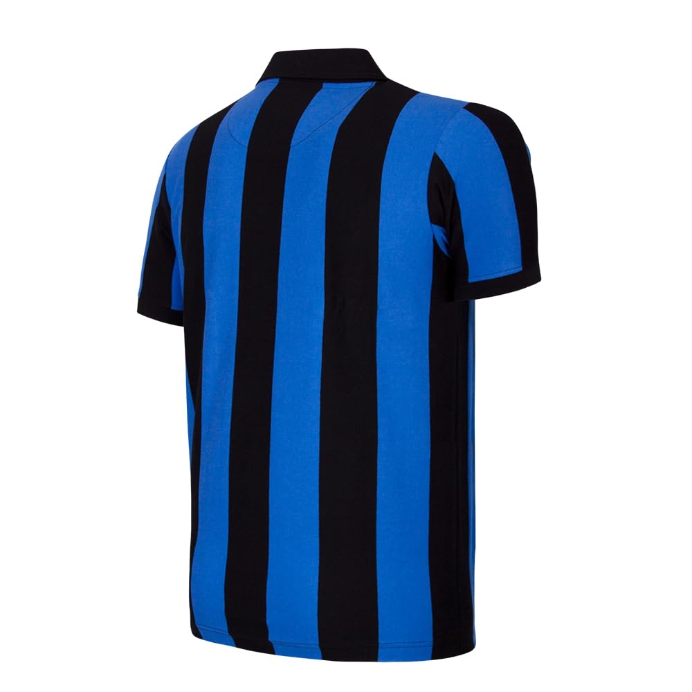 COPA - Retro Fußballtrikot Herren - Club Brugge 1981/82 - Schwarz - Blau - 100% Baumwolle