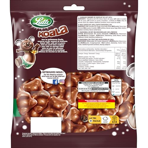Bonbons Koala Lait Guimauve Au Au Lait Lutti Le Sachet De - vue 5
