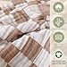 HardNok 4-Pc Ultra-Soft Muslin Baby Towel Set - Bath & Beach, (Coffee Checkered, 32“x32)
