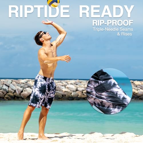 Image of Kanu Surf Men's Big Viper Extended Size Stripe Swim Trunk