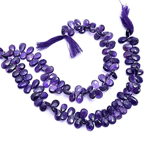 Améthyste 7x9mm poire briolette perles de pierres précieuses facettes AAA+