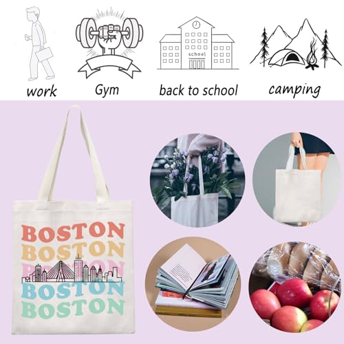 Bolso tote Boston Trip con diseño de skyline miniatura 5