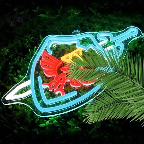 Image of Gaming Neon Sign,Sword Shield LED Sign,Neon Signs for Game Room,Man Cave,Gamer Gifts for Game Fans,Teen Boys,USB Powered Signs for Wall Decor,Size16.53 * 11.02in(XD031)