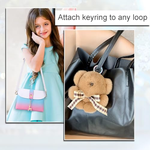 Image of 10Pack 3 /4 Inch Round Carabiner, Metal Keychain Rings Spring O Ring for Purse Shoulder Bag Chain Ring Clip Replacement Paracord Keychain Lanyard Leather DIY Crafts (Rainbow)