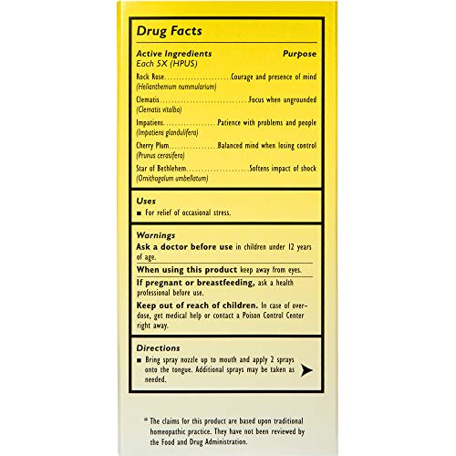 image for Bach RESCUE REMEDY Spray 20mL, Natural Stress Relief, Homeopathic Flow