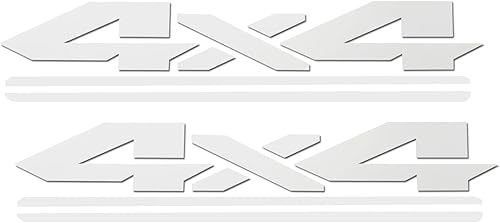 Miniatura 2 de iJDMTOY Juego de 2 calcomanías de vinilo de 17 x 4 pulgadas con acabado blanco brillante de 4 x 4 pulgadas, compatible con camión, SUV, todoterreno,