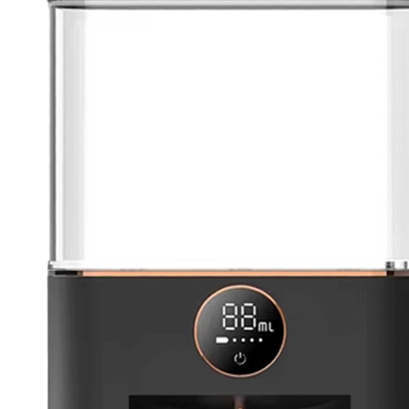 Amagogo Mundspülungsspender Automatischer Wanddispender Behälter Quantitativer Flüssigkeitsspender Digitale Mengenanzeige Einstellbare Dosierung für Badezimme, Schwarz