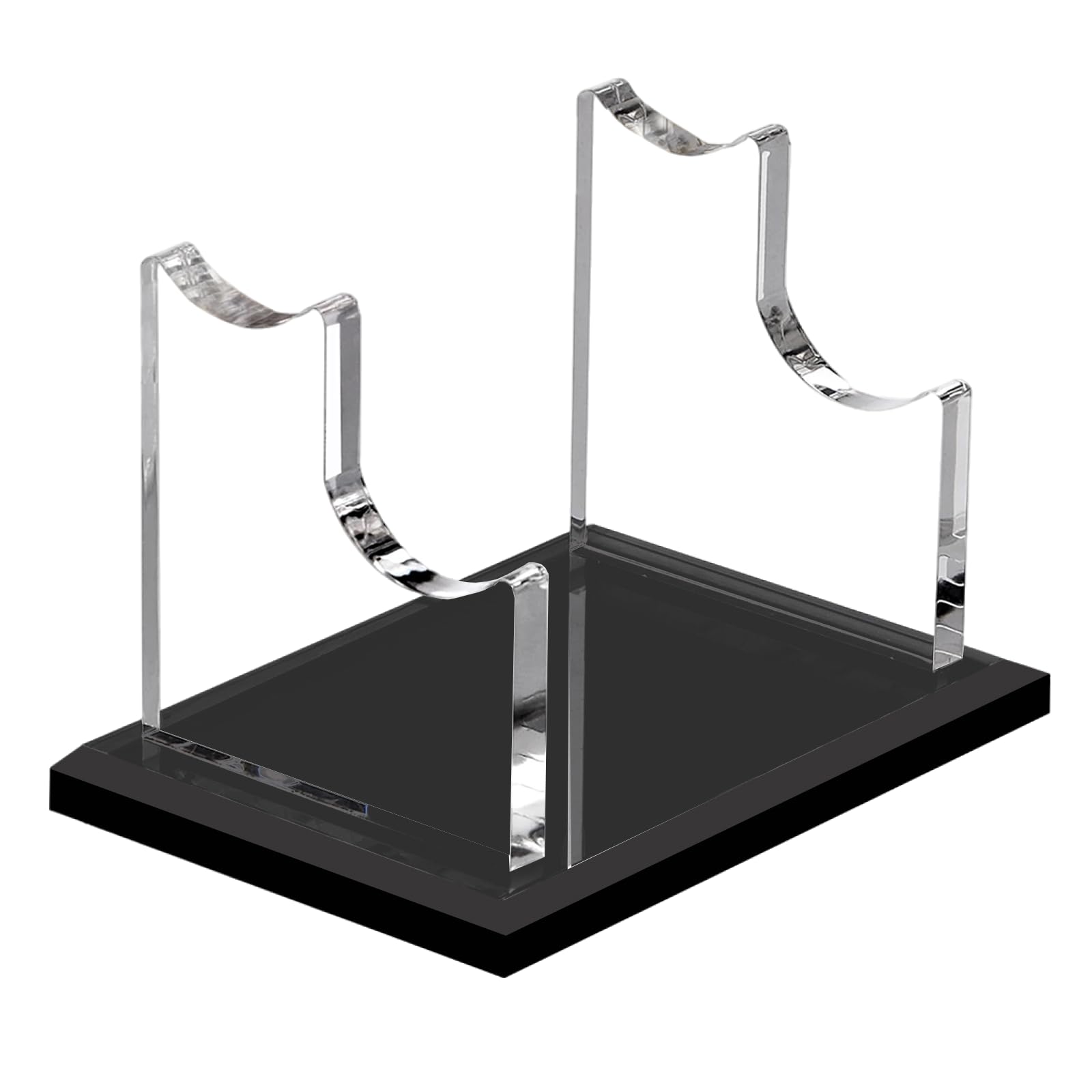 Supporto per spada laser, supporto per spada laser, supporto per spada laser in acrilico fisso, bacchette decorative e oggetti da collezione (2 strati di nero)