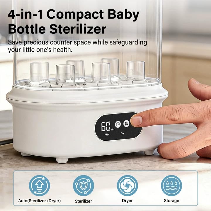 Image of Bottle Sanitizer 4-in-1 Fast Electric Sanitizing & Drying Machine