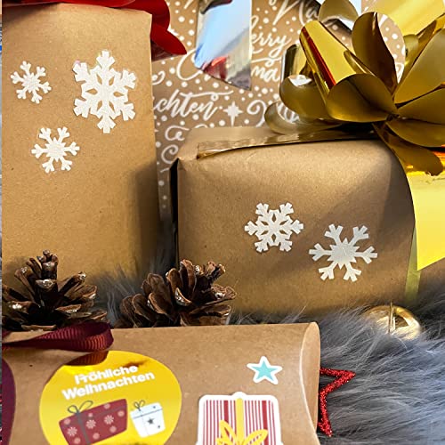 Oblique Unique® Geschenk Schleife mit Geschenkband Glänzend für Geschenke Tüten Zuckertüten für Weihnachten zum Basteln Dekorieren Verzieren UVM. (Gold)