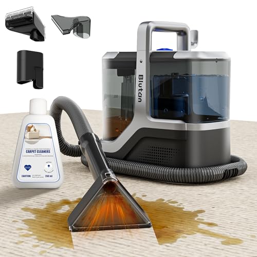 Blutan B Fluffy N6 Kit (mit Reinigungsmittel) Waschsauger,Polsterreiniger-Gerät Nass trockensauger 18 kPa, 600 W, 3in1 Reinigung für Sofas, Polstermöbel & Teppiche, 2,3 L+1,2 L,Weichbürsten,Fugendüse