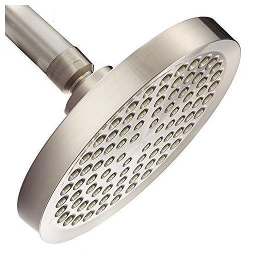 ShowerMaxx, Luxury Spa Series, 6 inch Round High Pressure Rainfall Shower Head, MAXX-imize Your Rainfall Experience with Rain Showerhead in Brushed Nickel Finish