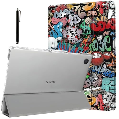 Image of ProElite Cover for Samsung Galaxy Tab A11 Plus 11 inch Case Cover, Smart Flip Case Cover for Samsung Galaxy Tab A11+ 11 inch Translucent Back with Stylus Pen, Hippy