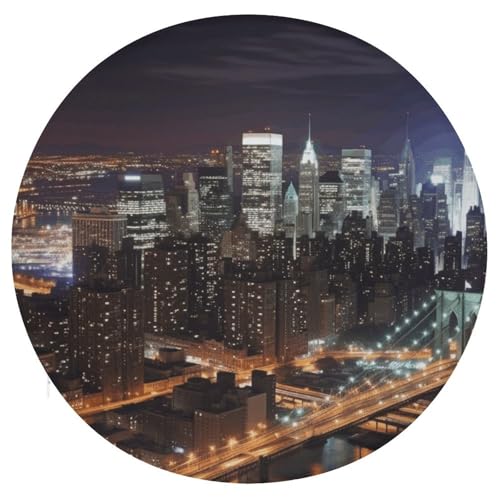 Coussin de siège rond en mousse respirante et dense style New York Night