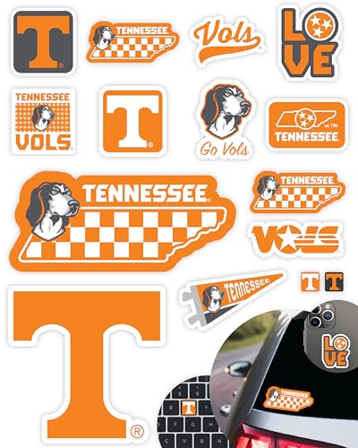 Image of Tennessee Vols Stickers & Decals 14 Pc Set for Car, University of TN