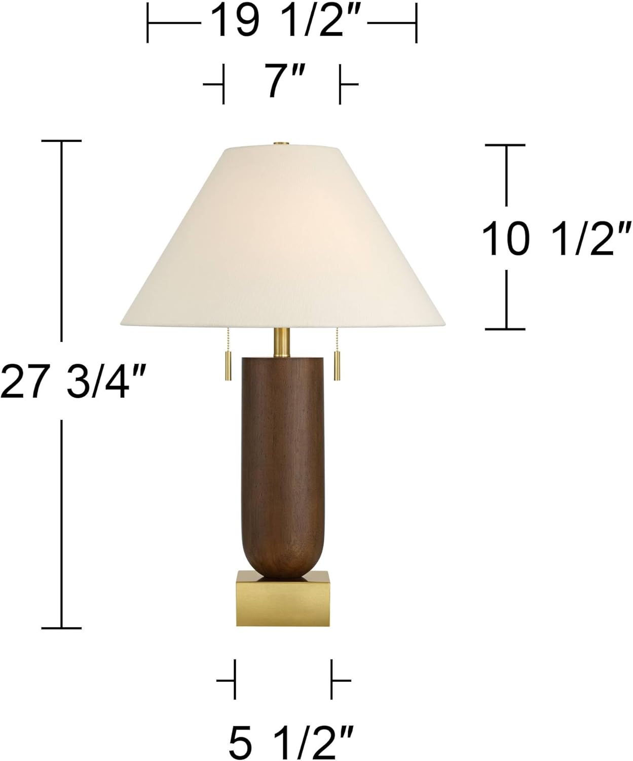 Possini Euro Design Possini Euro Madera 27 3/4" Brass and Wood USB Table Lamp Set of 2