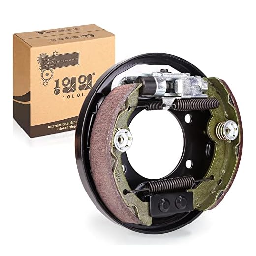 10L0L Golf Cart EZGO Brake Assembly, Driver Side with Brake Shoes for EZGO TXT RXV PDS Replaces OEM 70998-G01