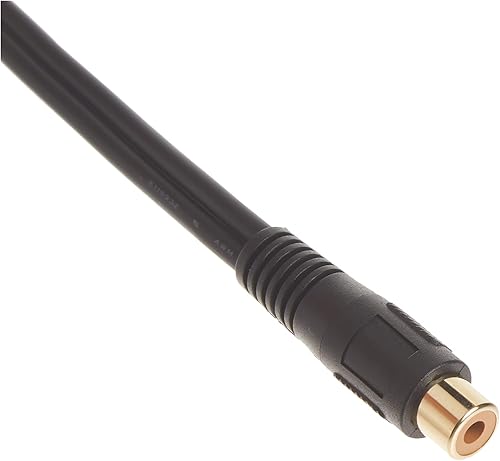 Miniatura 3 de C2G Legrand Cable divisor de señal RCA hembra a dos RCA macho, divisor RCA a RCA negro, cable en Y estéreo de audio de 6 pulgadas, cable convertidor