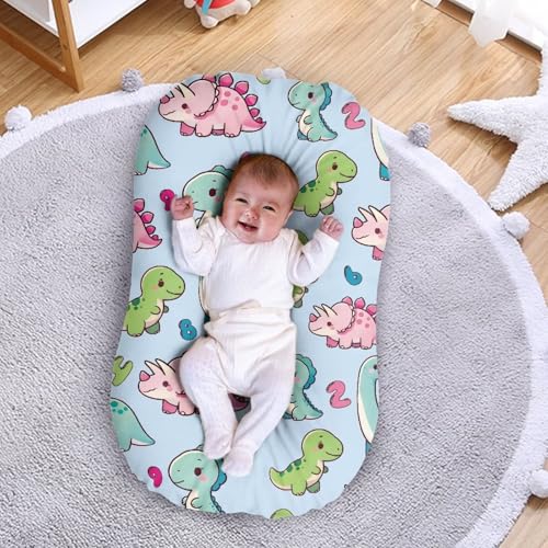 Image of ZOUTAIRONG Soft Bassinet Sheets Digital Dinosaur Design Comfy Polyester Cradle Sheets for Baby Boys Girls Universal Fit for Most Cradle and Bassinet Mattress