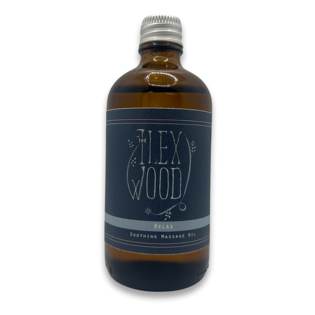 The Ilex WoodRelax - Vegan Natural Soothing Spa Massage Oil, Handmade in The UK - 100ml