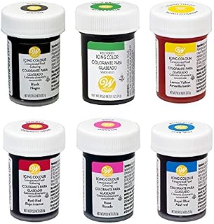 Wilton Icing Colour Gel Paste Primary Rainbow Colours Set - 6 x 28g pots 
