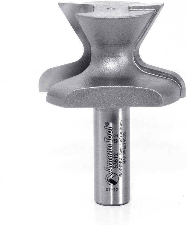 Amana Tool 53812 1-3/4-Inch Dia by 1/2-Inch Cutting Height by 1/2-Inch Shank 2-Flute Router Bit
