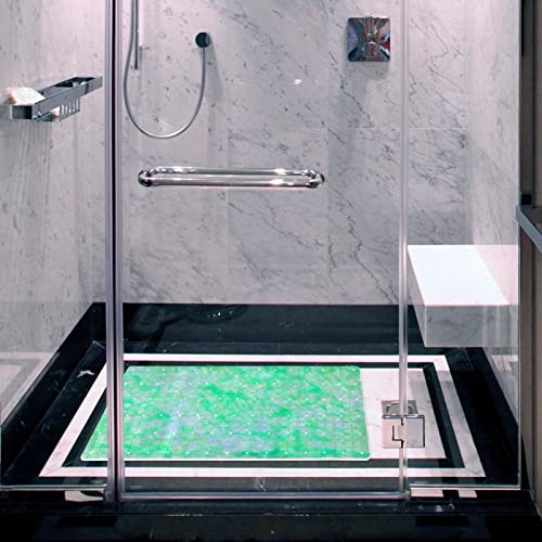 Tapis de baignoire lavable en machine avec trous de drainage anti-glisse - 7