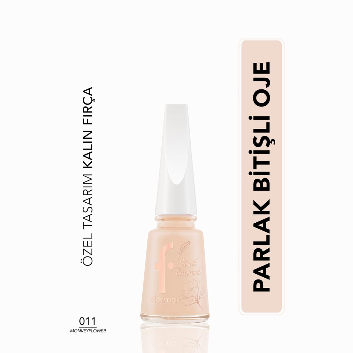 Flormar Blossom Yoğun Pigmentli & Uzun Süre Kalıcı Parlak Bitişli Oje - 011 MNKYFLOWER