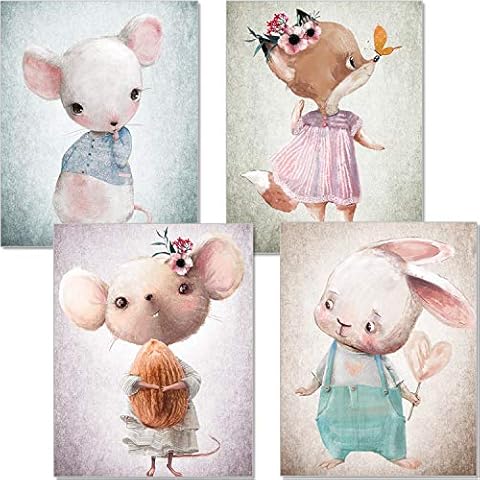 artpin Juego de 4 imágenes para habitación infantil Cover
