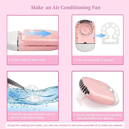 TwoWin USB Eyelash Fan Dryer - Mini Portable Air Conditioning Fan for Lash Extension, Pink - Image 4